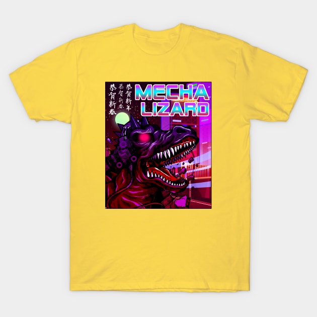 MECHA LIZARD T-Shirt by theanomalius_merch